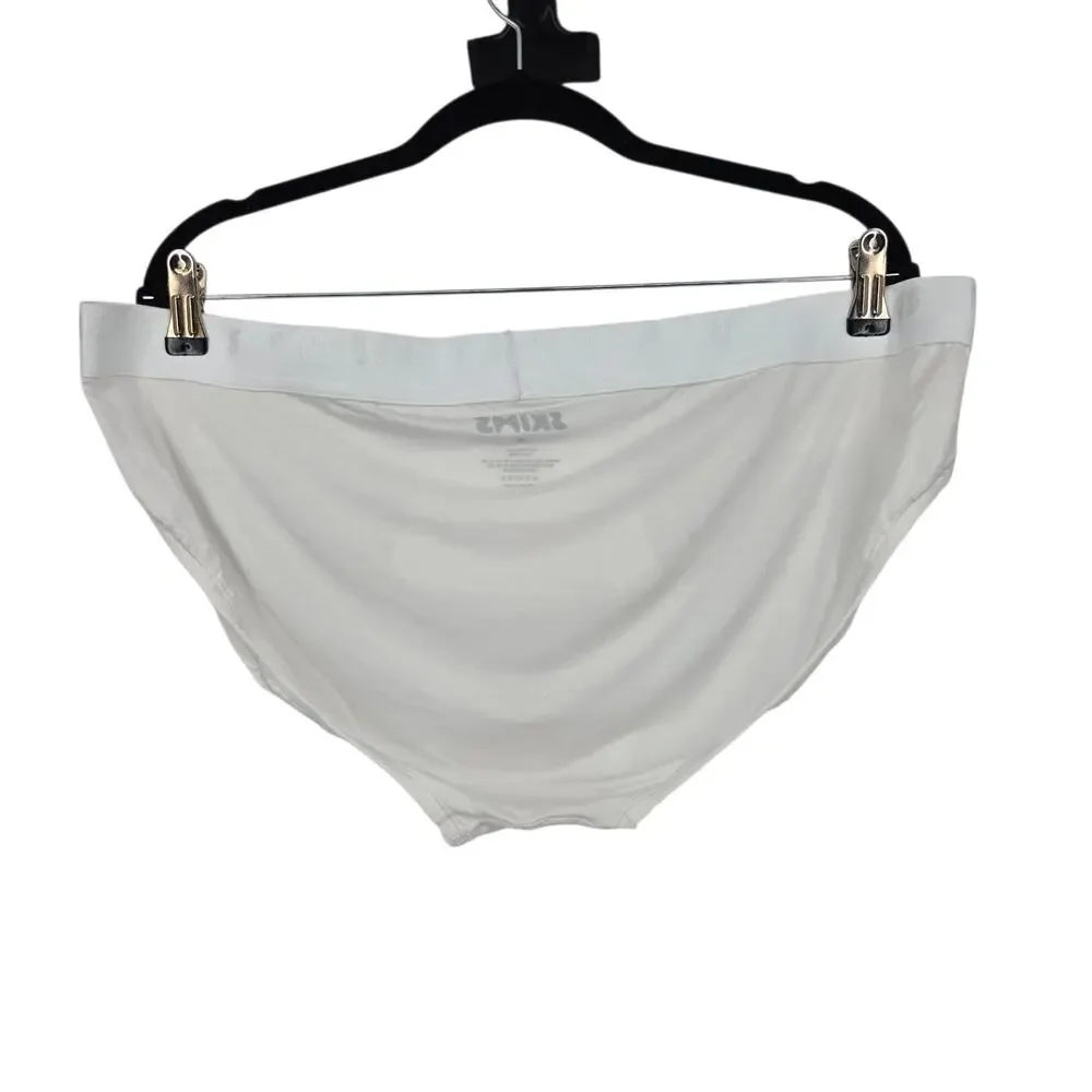 NWOT 2 PC Bundle Skims Chalk White Stretch Men’s Brief Underwear Set Size 3X